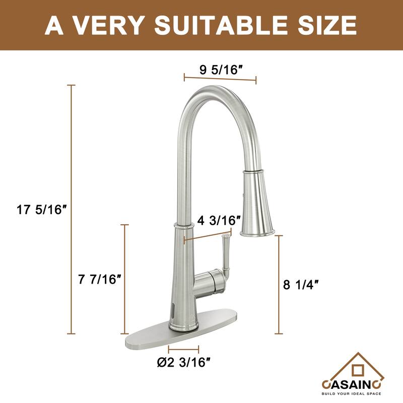 CASAINC All-in-One Kit Farmhouse/Apron-Front Single Bowl Fireclay Kitchen Sink with Kitchen Faucet, Bottom Grid and Strainer