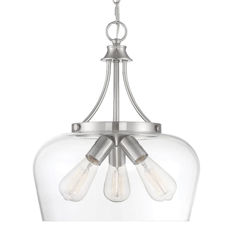 Savoy House Octave 3 Light 15" Wide Pendant - Satin Nickel