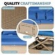 preview thumbnail 11 of 16, Modern Outdoor 4-piece UV-proof Resin Wicker Patio Sofa Set with Retractable Canopy