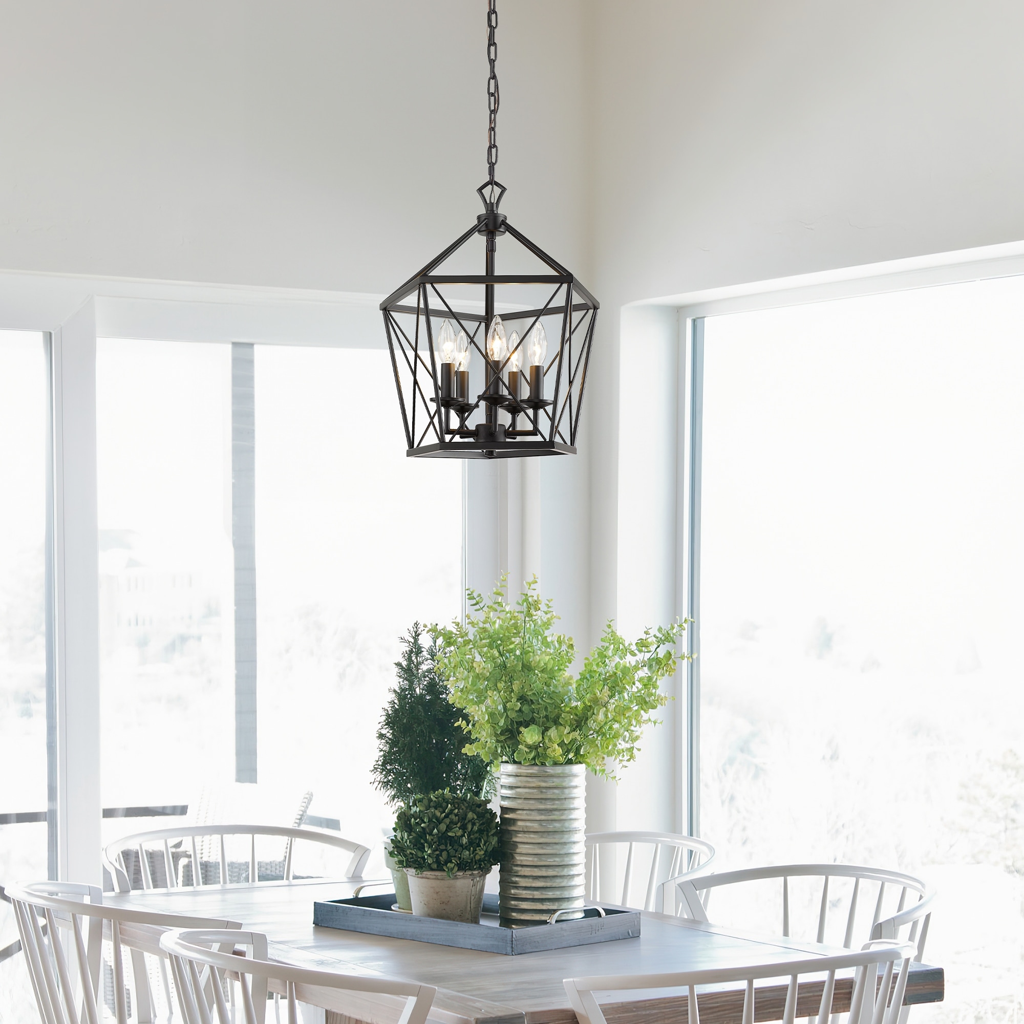 5 light lantern chandelier outlet