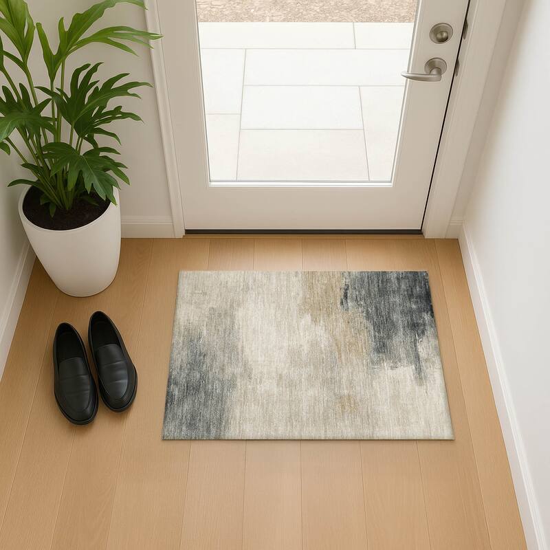 Premium Washable Super Soft Modern Chic Mayfield Rug - Beige - 1'8" x 2'6"