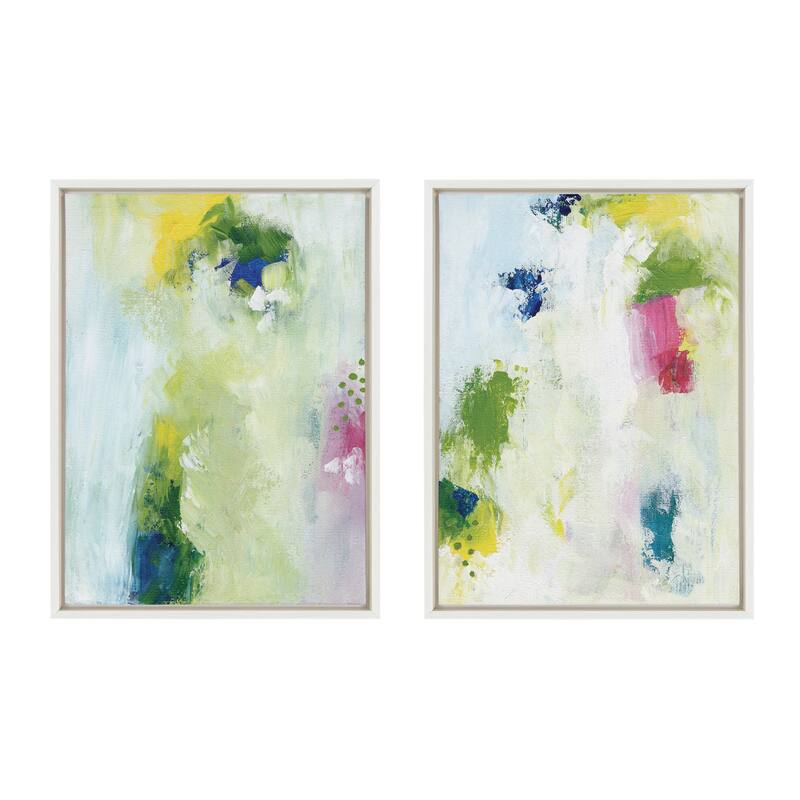 Kate and Laurel Sylvie Dreamy Framed Canvas by Nikita Jariwala