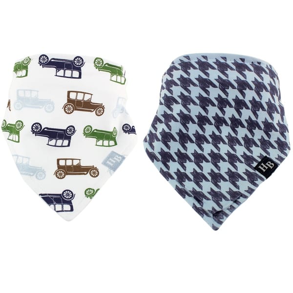 slide 1 of 1, Hudson Baby Infant Boy Cotton Bandana Bibs 2pk, Car, One Size - Car - One Size One Size - Car