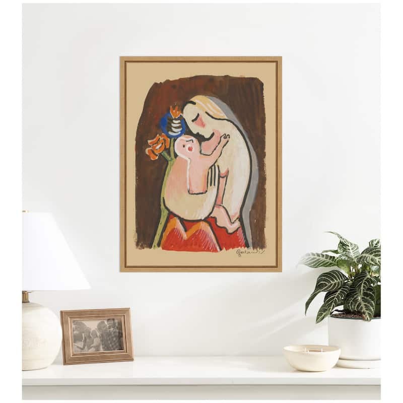 Kate and Laurel Matka 1938 Mikulas Galanda by Nostalgia Prints Framed Canvas Wall Art Print