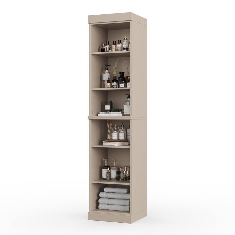 100% Solid Wood 16.5" Bathroom Cabinet with Optional Doors by Palace Imports - Beige-No Doors