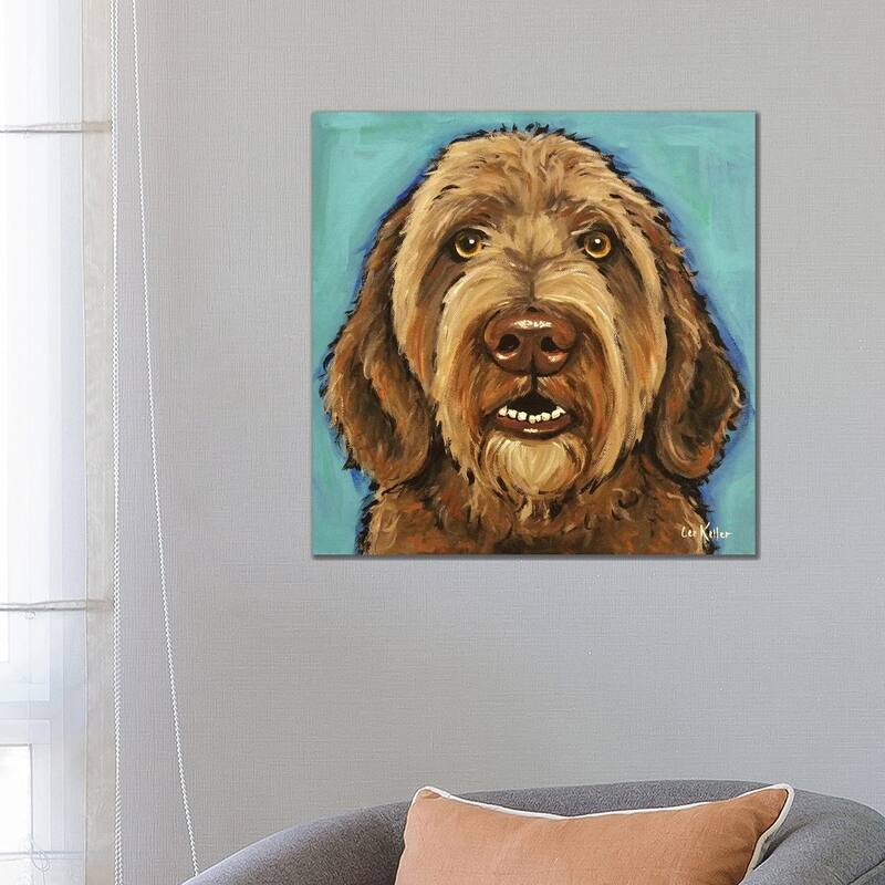 iCanvas "Chocolate Golden Doodle" by Hippie Hound Studios Canvas Print - 26x26x1.5