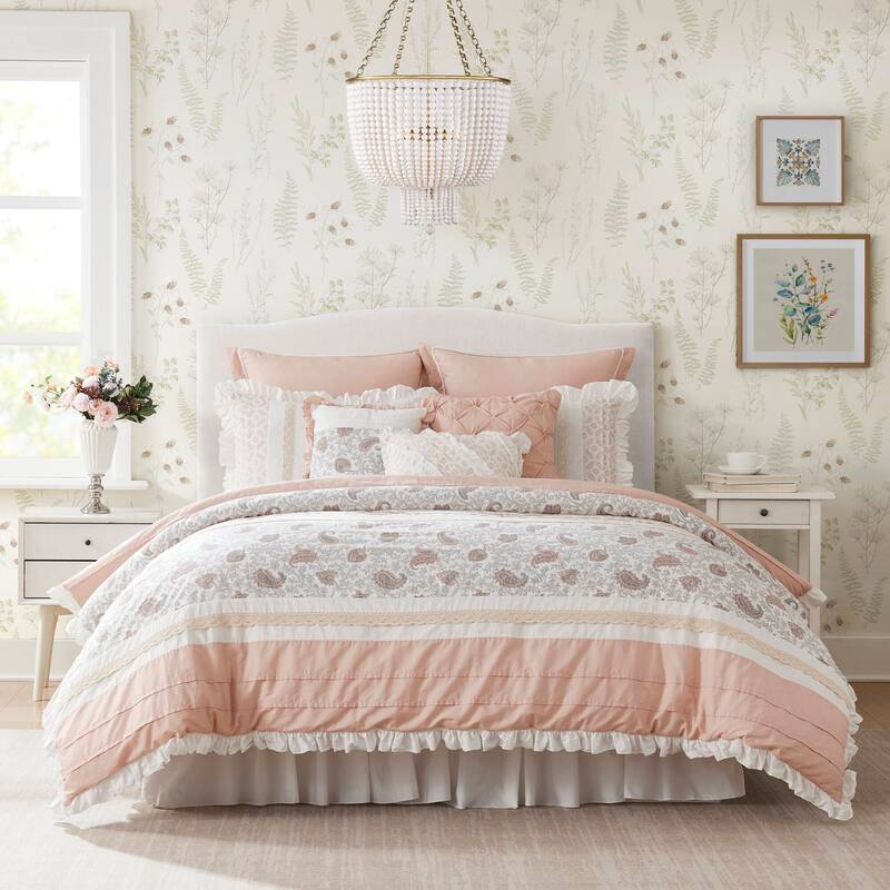 Madison Park Vanessa 9 Piece Cotton Percale Comforter Set