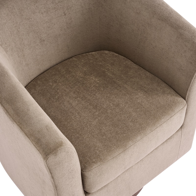Christopher Knight Home - Halo Modern Swivel Upholstered Barrel Chair with Wooden Base