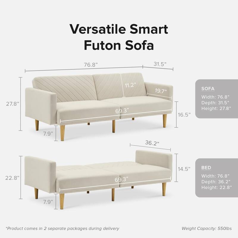 Mopio Chloe Futon Convertible Sofa Sleeper Futon