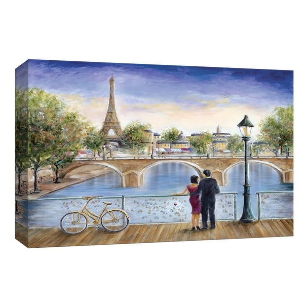 PTM Images 9-147965 PTM Canvas Collection 8" x 10" - "Locks of Love" Giclee Paris Art Print on Canvas