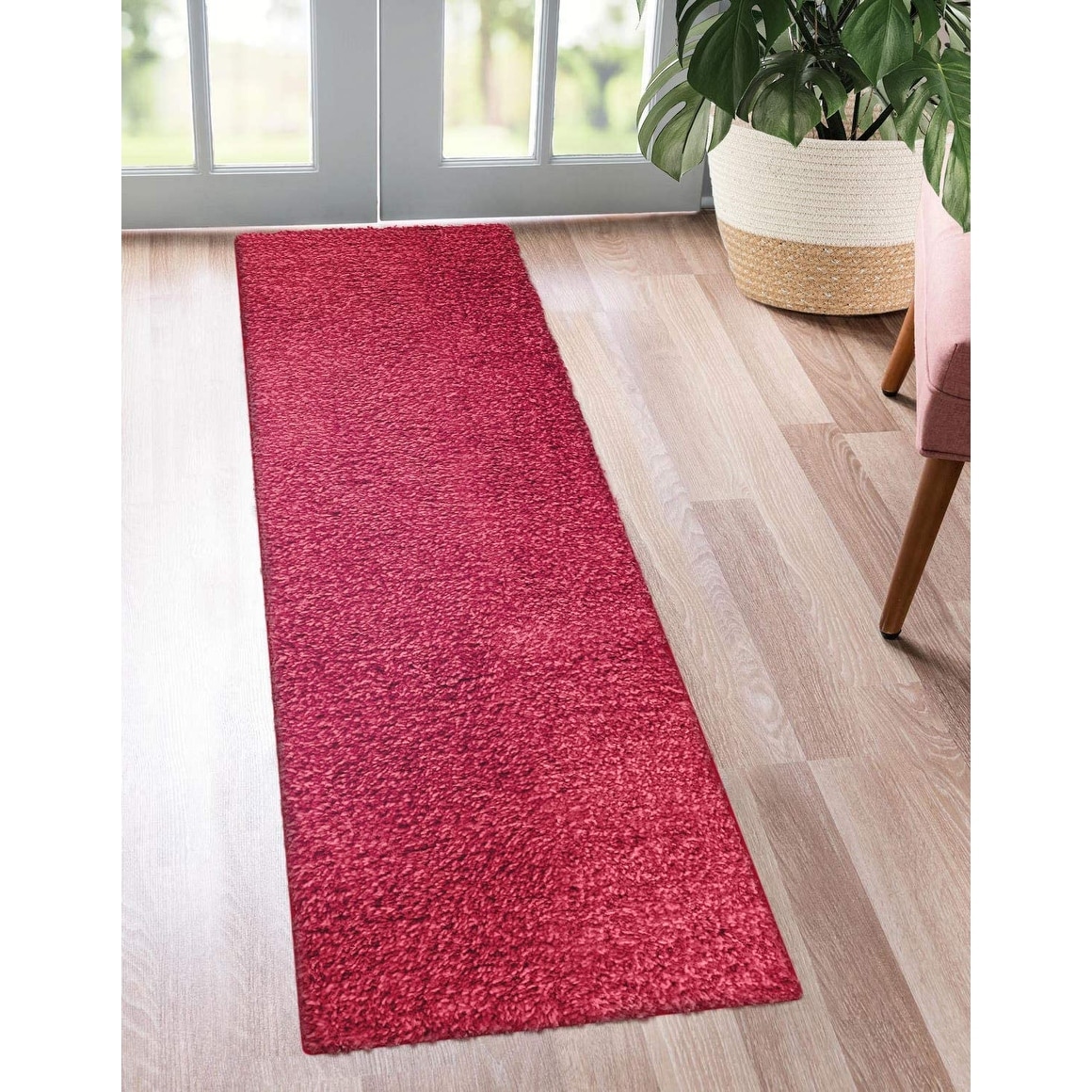 20 x 2.3 Ft Neoprene Red Carpet Runner Reusable Red Plastic Floor Runner  Non-Slip Rubber