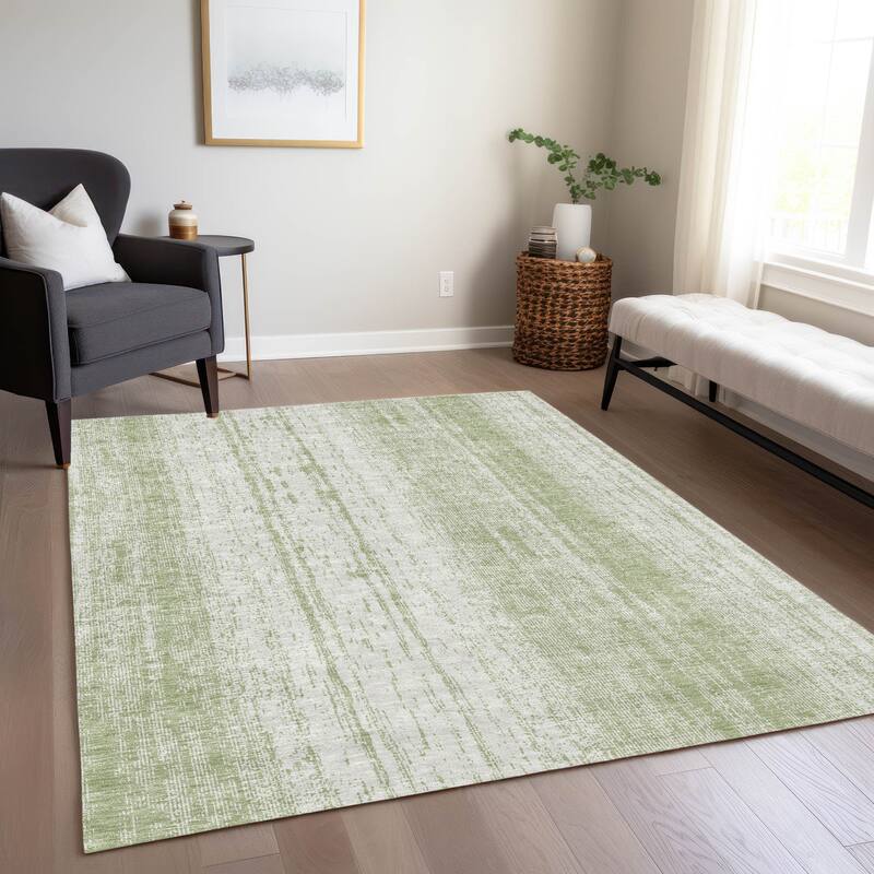 Machine Washable Indoor/ Outdoor Chantille Ombre Stripes Rug