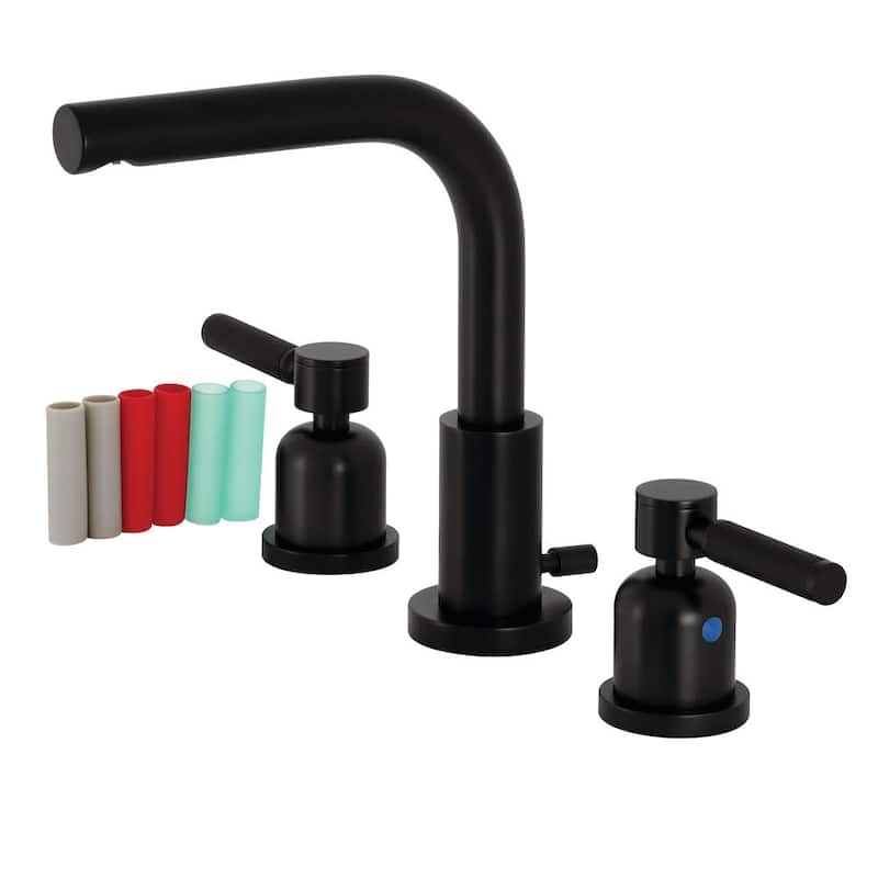 Kingston Brass Kaiser 1.2 GPM Widespread Bathroom Faucet with Pop-Up - Matte Black