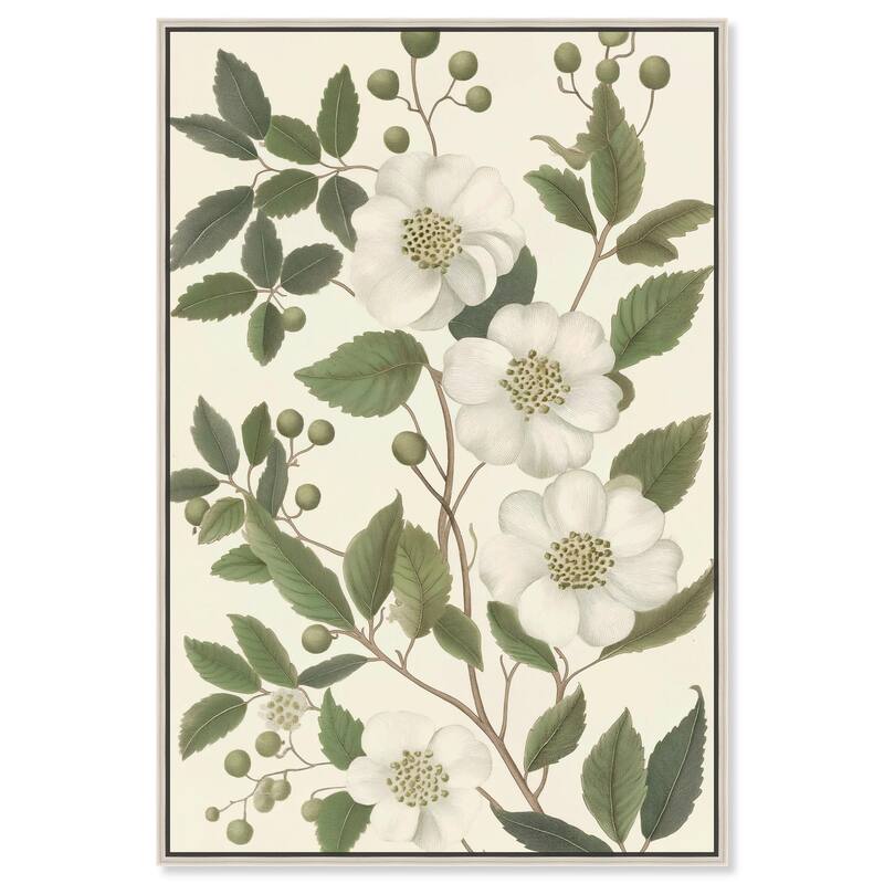 White Cherokee II Canvas by Art Remedy - 30" x 45" - Silver