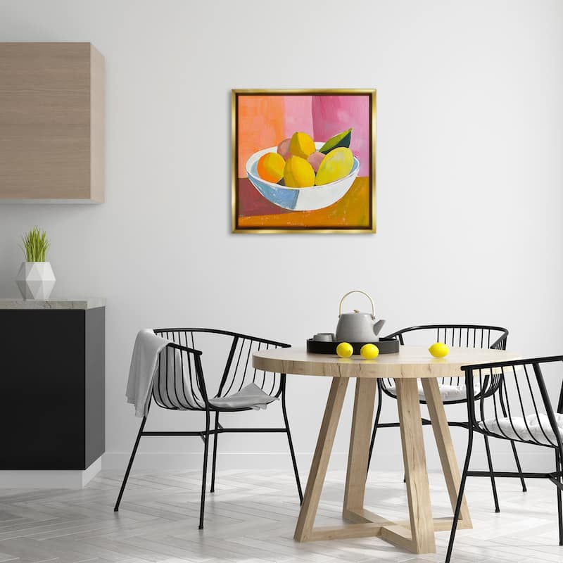 Stupell Bold Kitchen Citrus Fruits Framed Floater Canvas Wall Art Design By Walker Noble