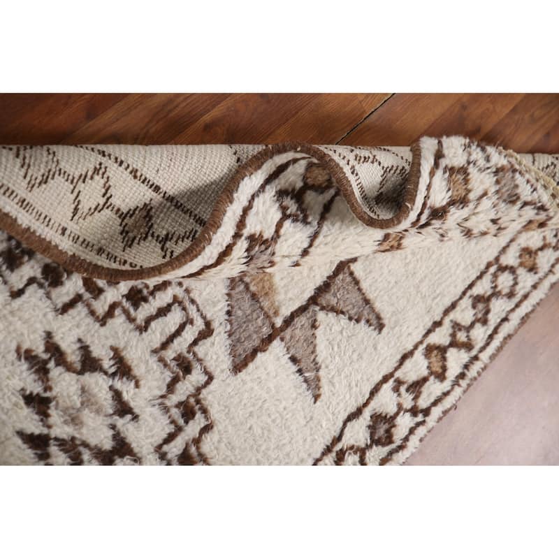 Beige Anatolian Oriental Runner Rug Hand-knotted Wool Carpet - 2'11"x 13'0"