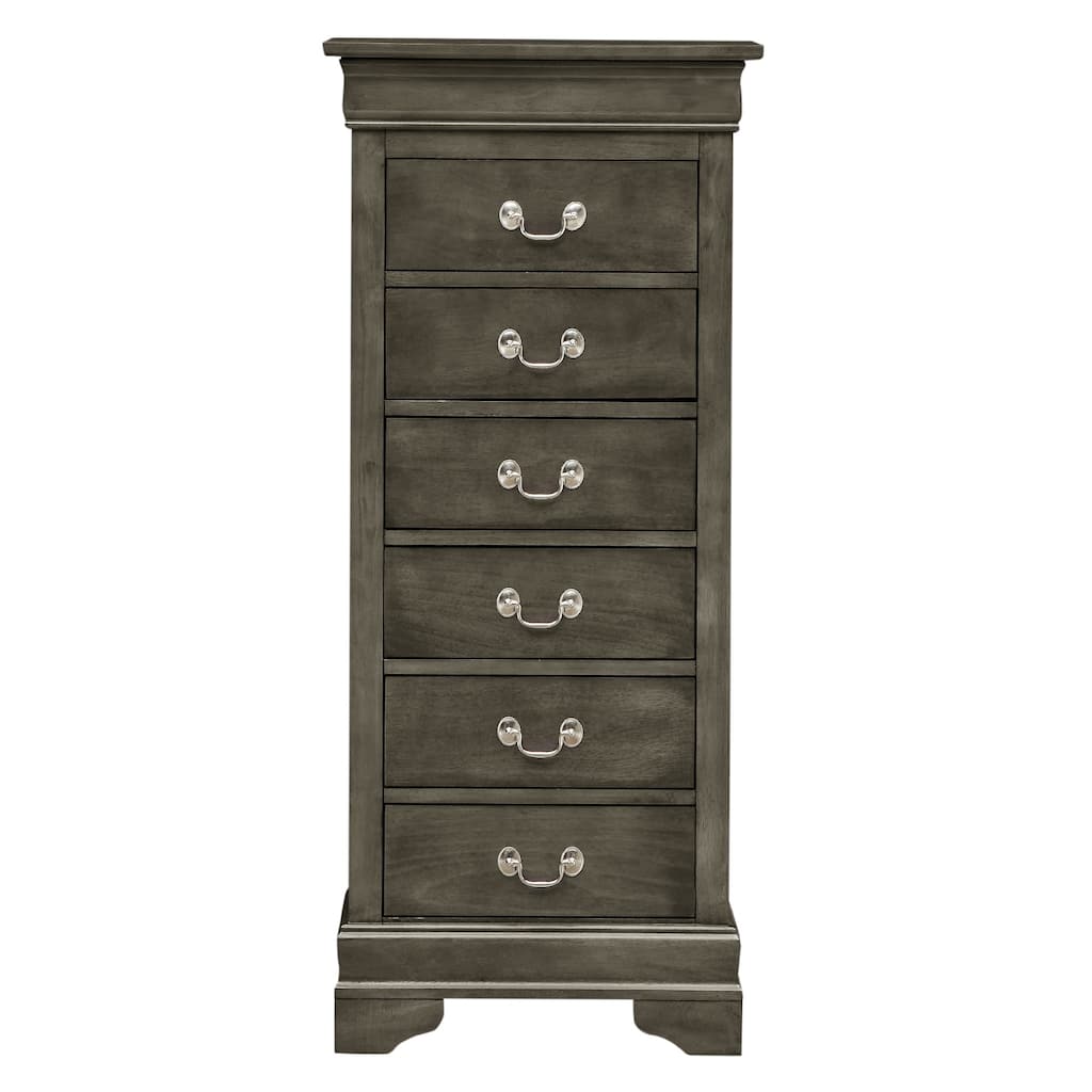7-Drawer Wooden Bedroom Chest - 51" - Gray