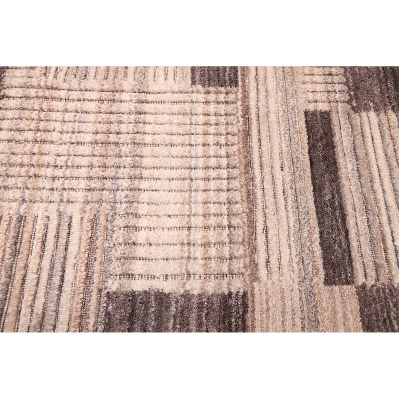 ECARPETGALLERY Hand Loomed Elysian Tan Wool Rug - 8'1 x 9'10