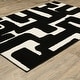 preview thumbnail 13 of 11, ROW Quinn Abstract Maze Black/ Ivory Area Rug