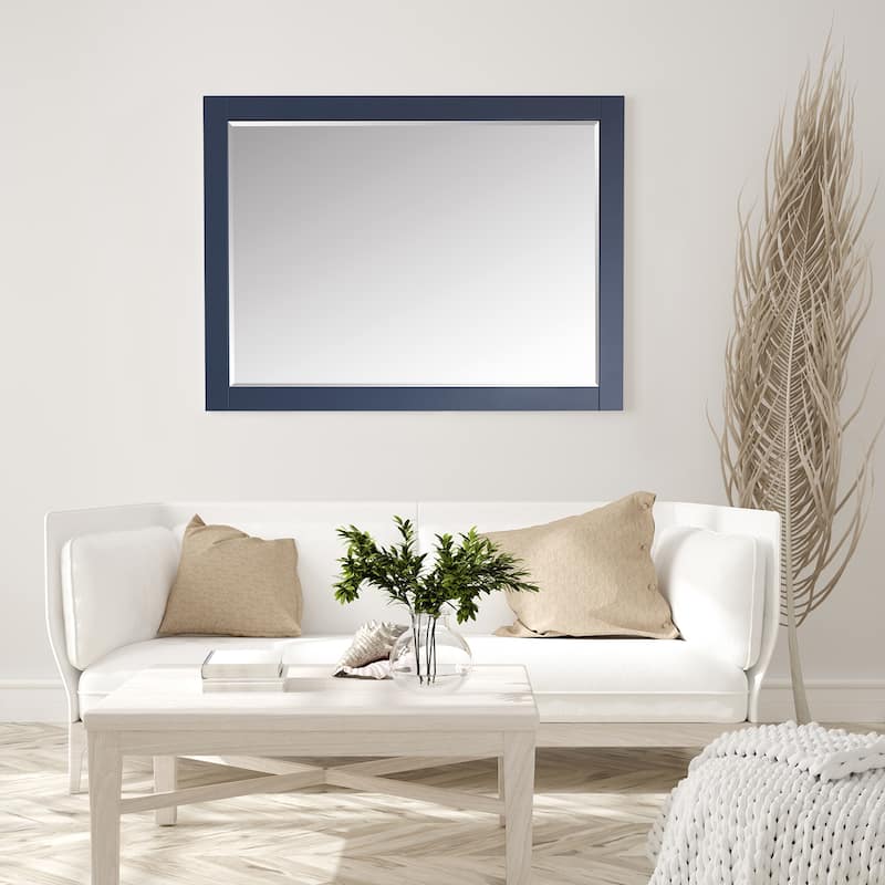 Altair Ivy Rectangular Bathroom Wood Framed Wall Mirror