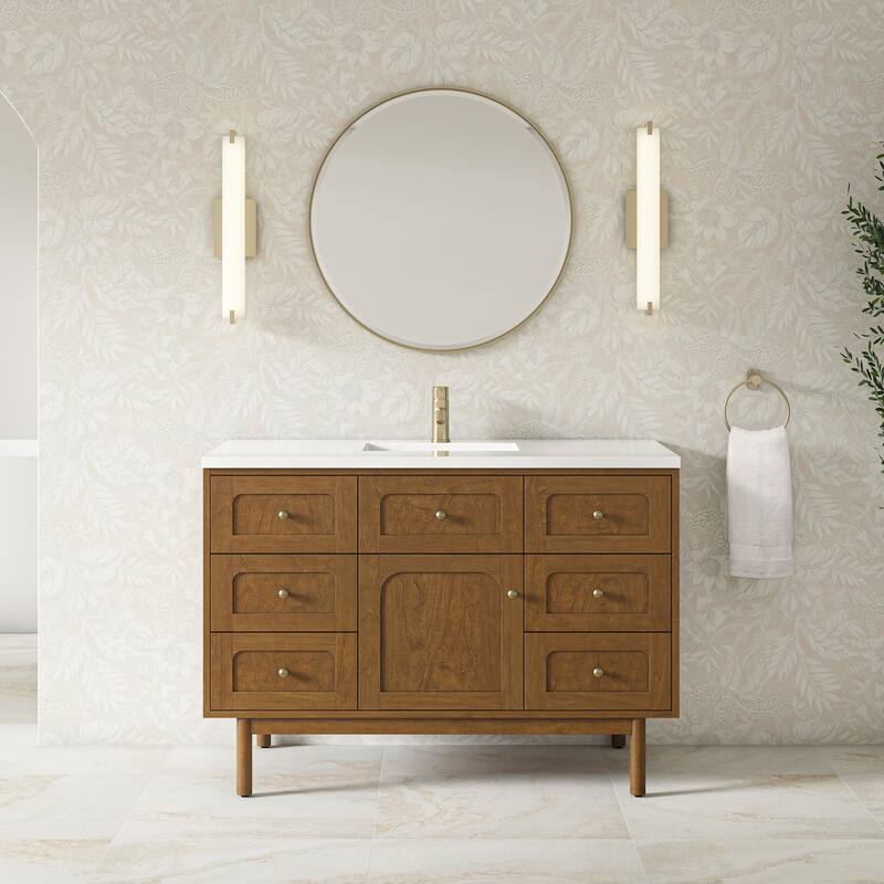 James Martin Vanities 545-V48-1WZ Laurent 48" Single Basin Poplar Wood