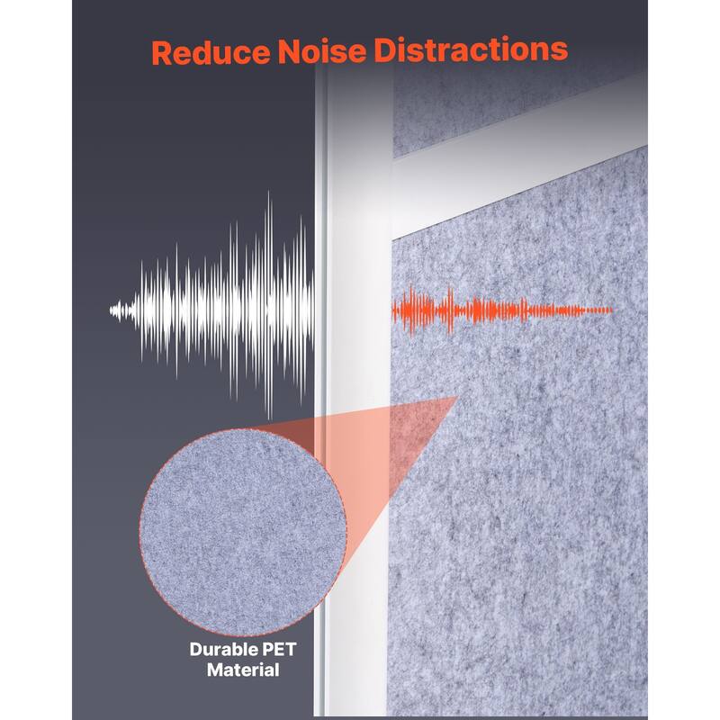 Office Divider Privacy Panel 70"x70" with Frosted Windows - 70 x 11.8 x 70 in