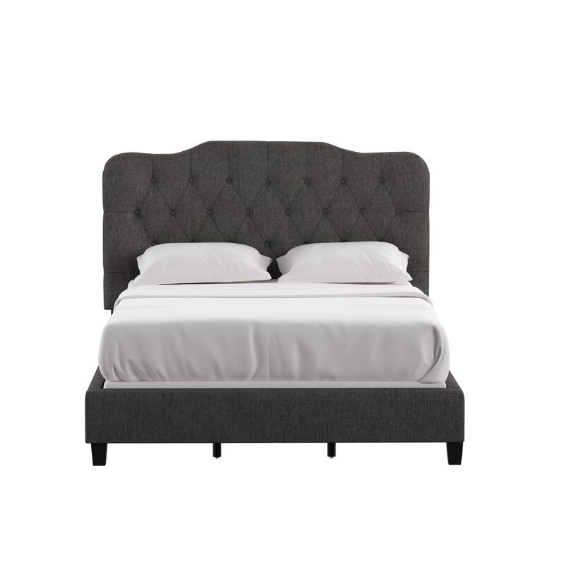 Ginny Adjustable Diamond-tufted Camel Back Bed by iNSPIRE Q Classic