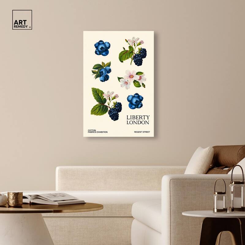 Berries and Blooms I Canvas by Art Remedy, Gallery Wrapped