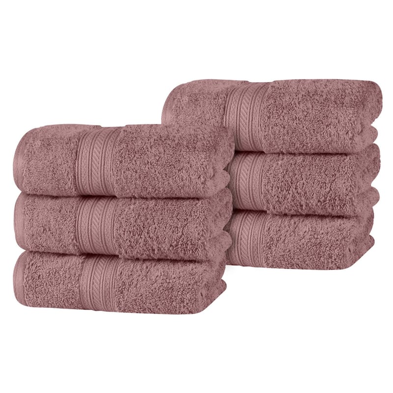 Superior Atlas Cotton Plush Absorbent Heavyweight Hand Towel Set of 6