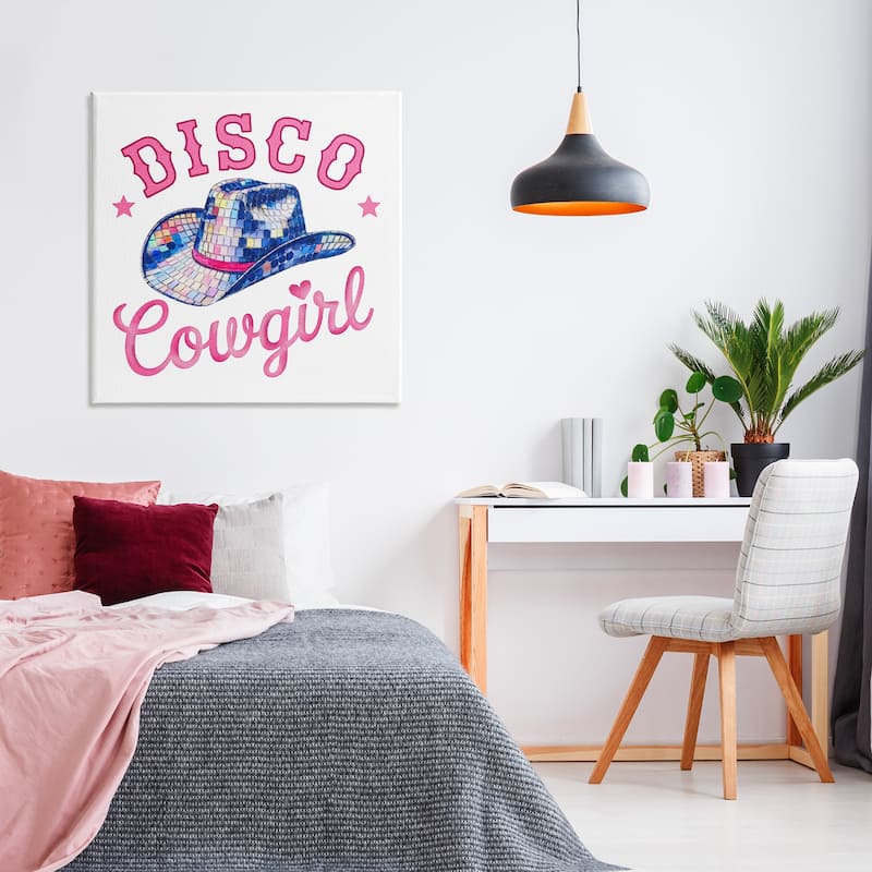 Stupell Disco Cowgirl & Hat Canvas Wall Art Design By Amanda Greenwood
