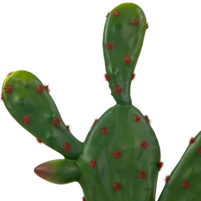 real touch™ artificial green and red potted floral cactus 9.5"