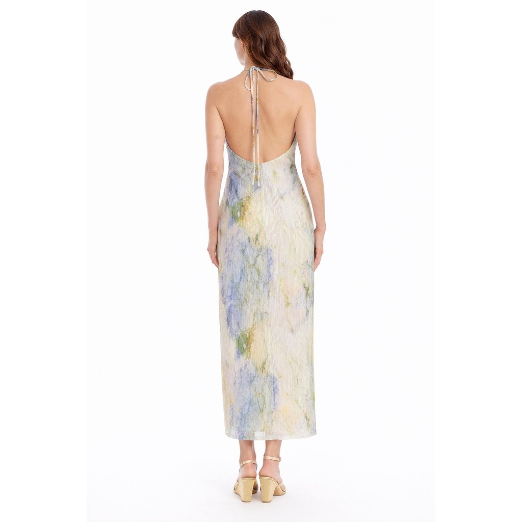 jewel neck halter dress Badgley Mischka Naya V-Neck Maxi - 6 Cymbeline