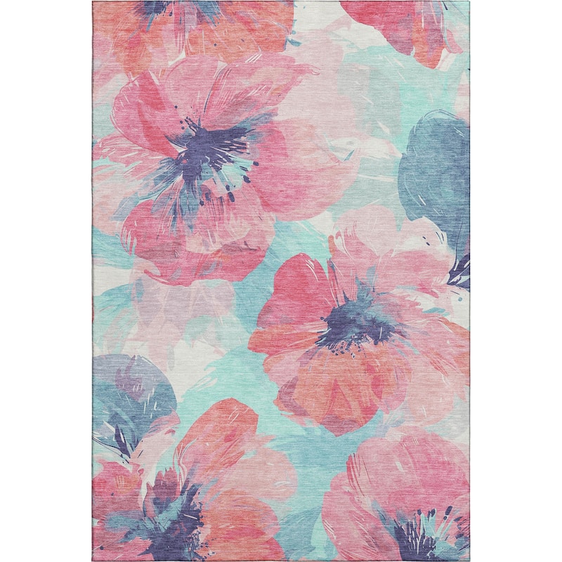 Premium Washable Super Soft Contemporary Floral Mayfield Rug