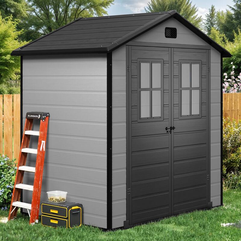 6x4.4 FT Outdoor Resin Storage Shed