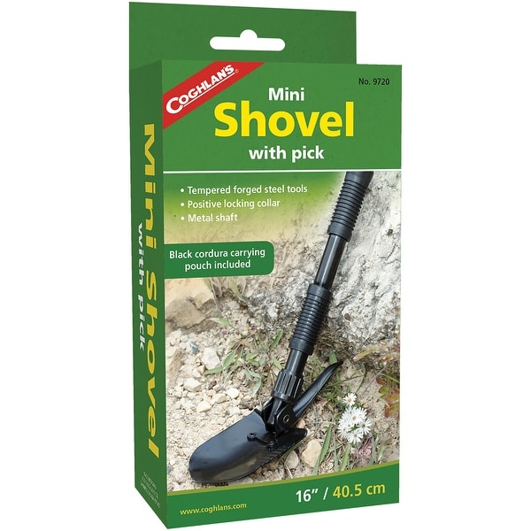 Coghlan's Mini Shovel with Pick, Tempered Steel, Metal Shaft, Pouch - 16 in.. Opens flyout.