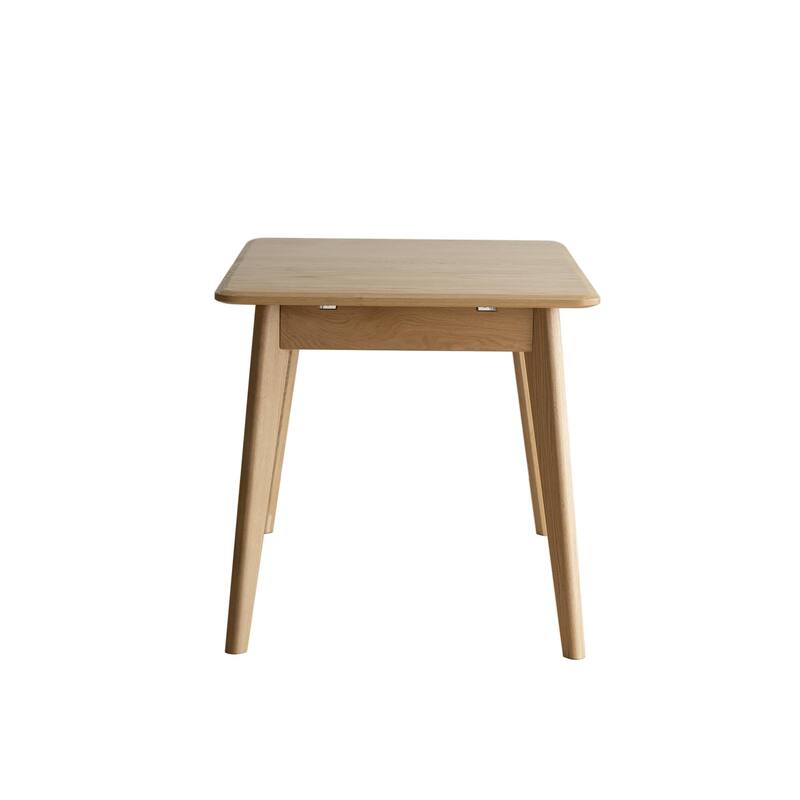 GDFStudio - Belvidere Mid-Century Solid Oak Extendable Dining Table with Telescopic Design - 59.06"W