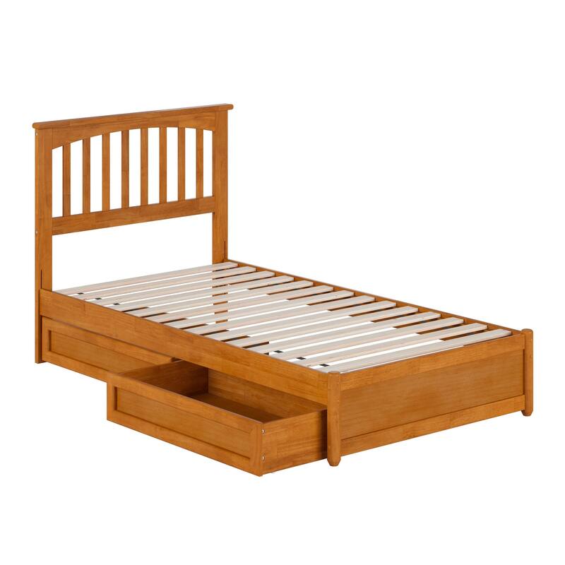 Everett Platform Bed with Panel Footboard and Storage Drawers
