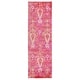 preview thumbnail 18 of 21, Nyla Indoor/ Outdoor Ikat Area Rug 2'6"X8' Runner - Pink/Orange