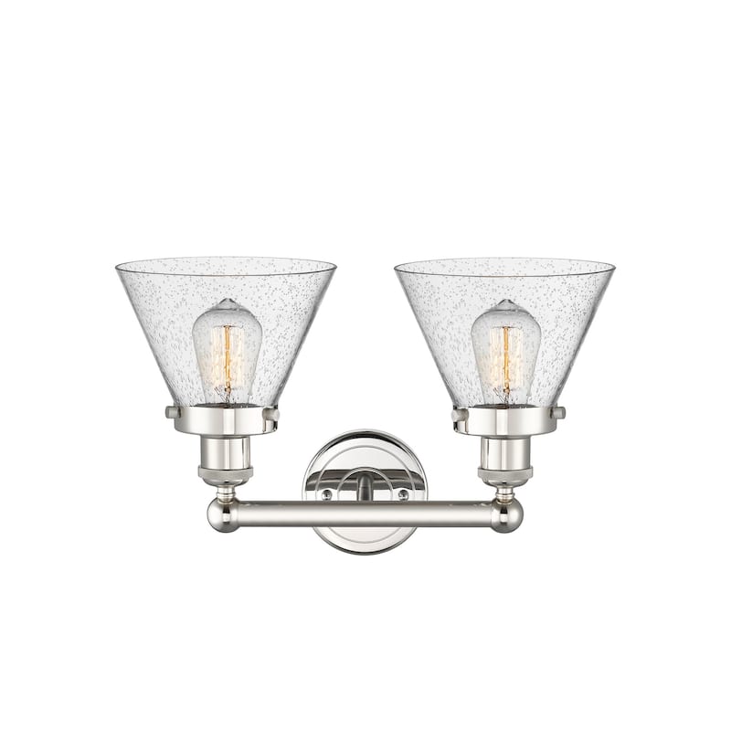 Innovations Lighting 616-2W-10-16-L Cone Vanity Cone 2 Light 16" Wide