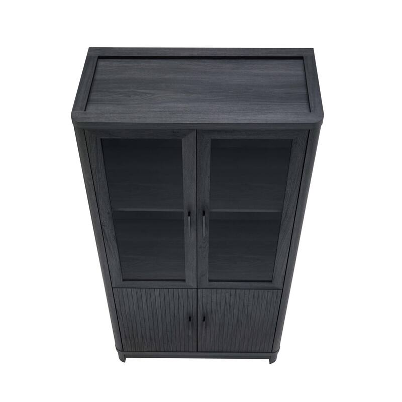 Manhattan Comfort Mid Century Modern Jodie Bookcase with Adjustable Shelves