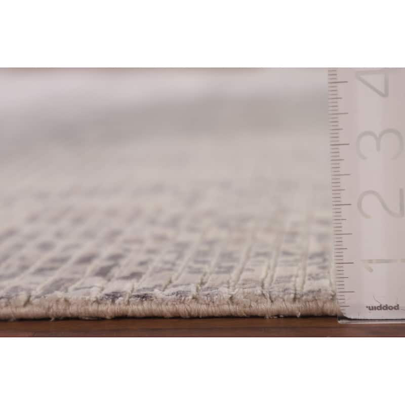 Abstract Modern Area Rug Hand-Knotted Contemporary Wool Carpet - 6'7"x 9'9"