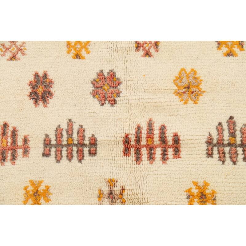 Tribal Moroccan Oriental Area Rug Wool Hand-knotted Foyer Carpet - 4'7" x 7'10"