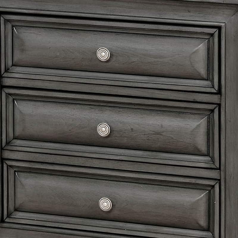Gray 3 Drawer 26 in. W Nightstand with Sturdy Hardware and Ample Storage