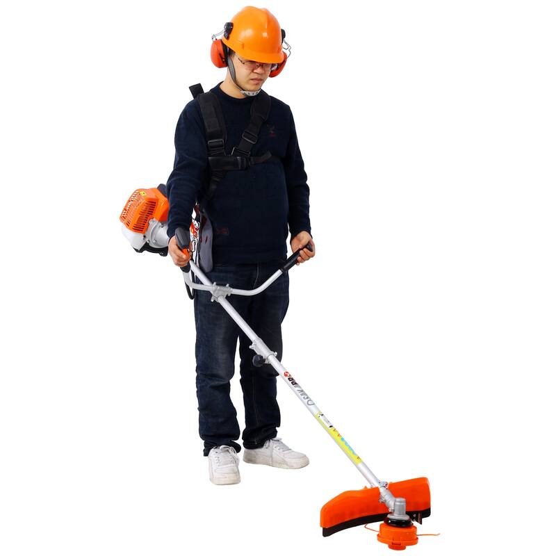 52cc Weed Eater Wacker Gas Powered, 3 in 1 Blower, String Trimmer with 10'' Brush Cutter,Rubber Handle & Shoulder Strap Included