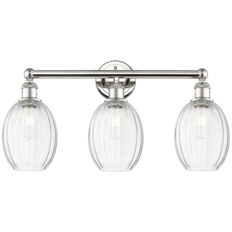 Innovations Lighting Endless Possibilities Edison - Preston - 3 Light 24" Bulb Shade Bath Vanity Light - Clear/Polished Nickel