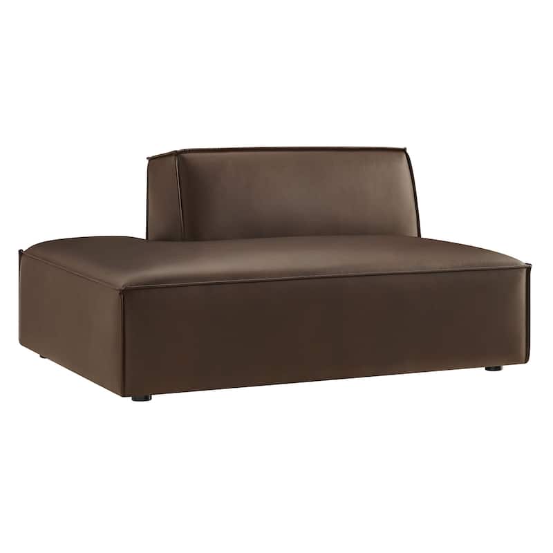 Restore Vegan Leather Left-Facing Armless Modular Chaise