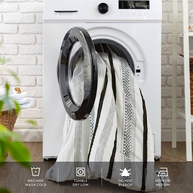 GDF Studio - Carolina 7-Piece Stripe Comforter and Quilt Set