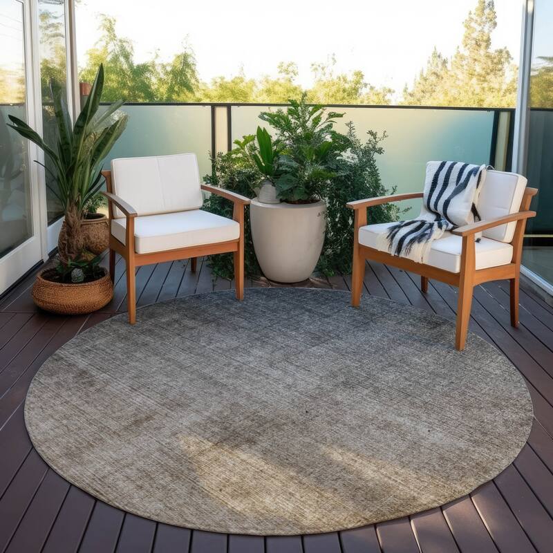 Naz Ombre Weather Resistant Blended Style Outdoor Rug