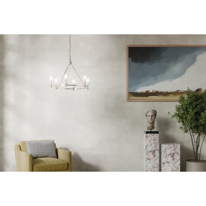 Kichler 52705 Carrick 6 Light 33" Wide Taper Candle Ring Chandelier
