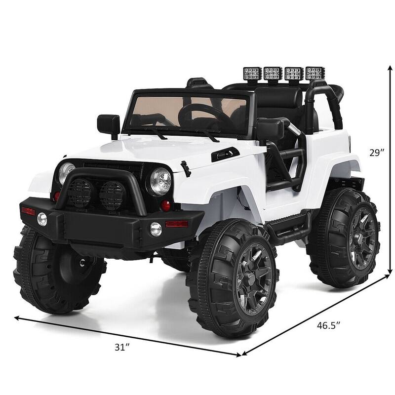12V Electric Ride On Truck with Parental Remote Control and LED Lights